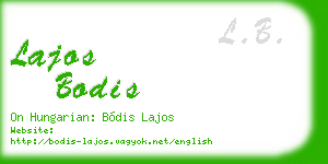 lajos bodis business card